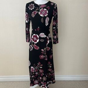 Talbots Ruched Jersey Mid Dress